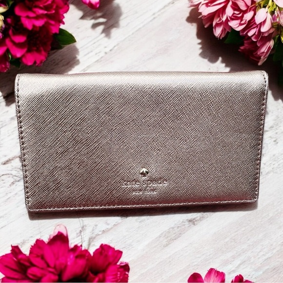 🪷 Kate Spade Rose Gold Phone Wallet Crossbody Bag - Picture 3 of 7